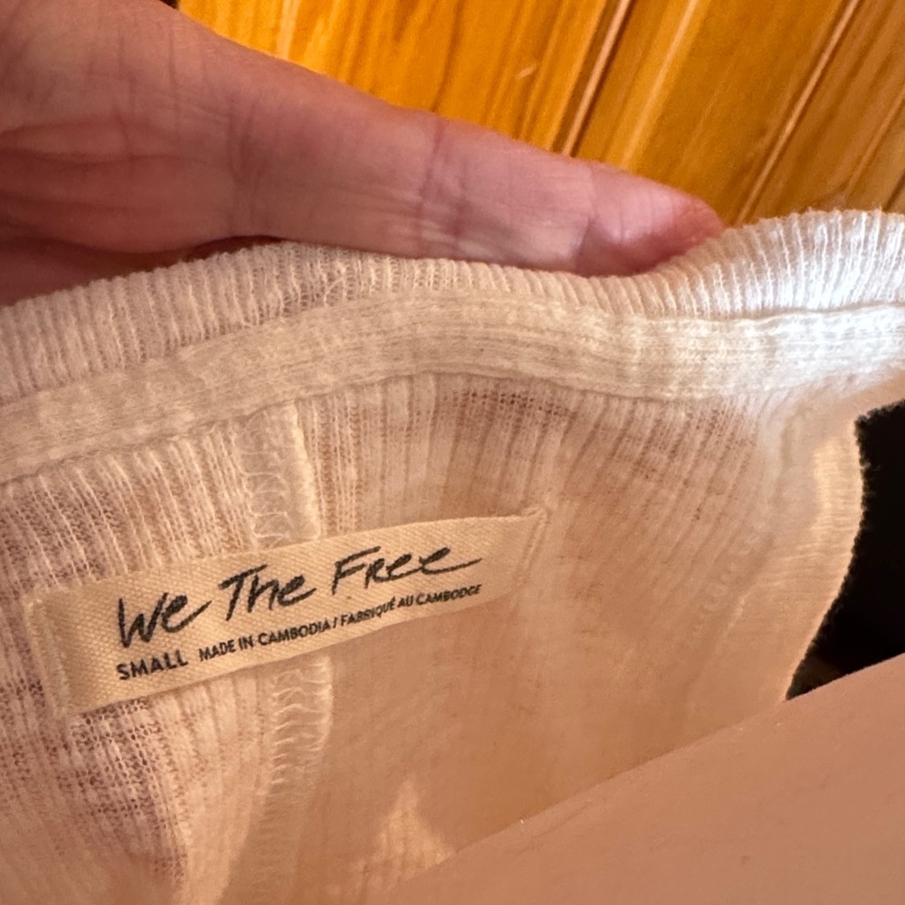 We The Free Cream V-Neck Tank Top - Picture 2 of 4